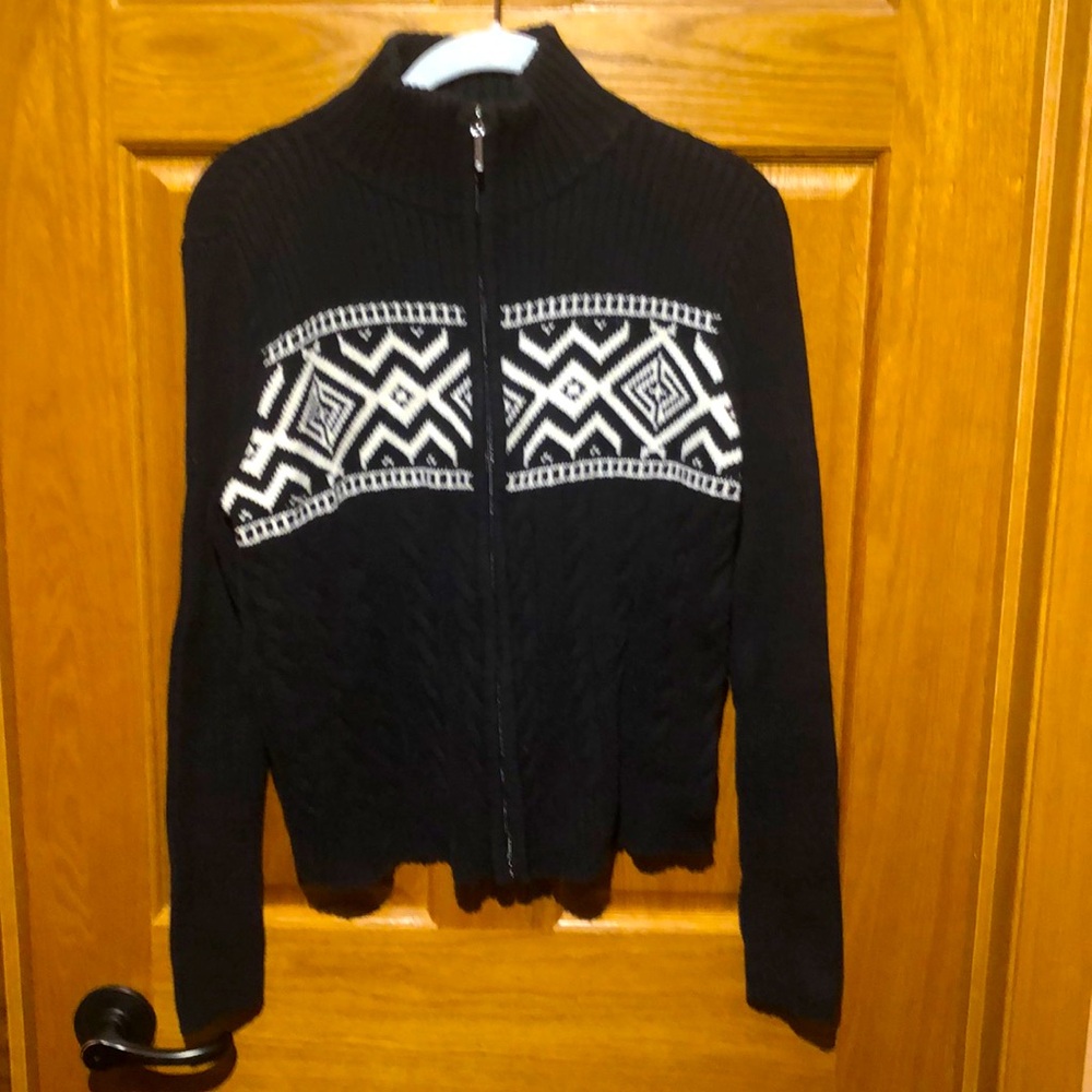 EUC Chaps zip front cardigan